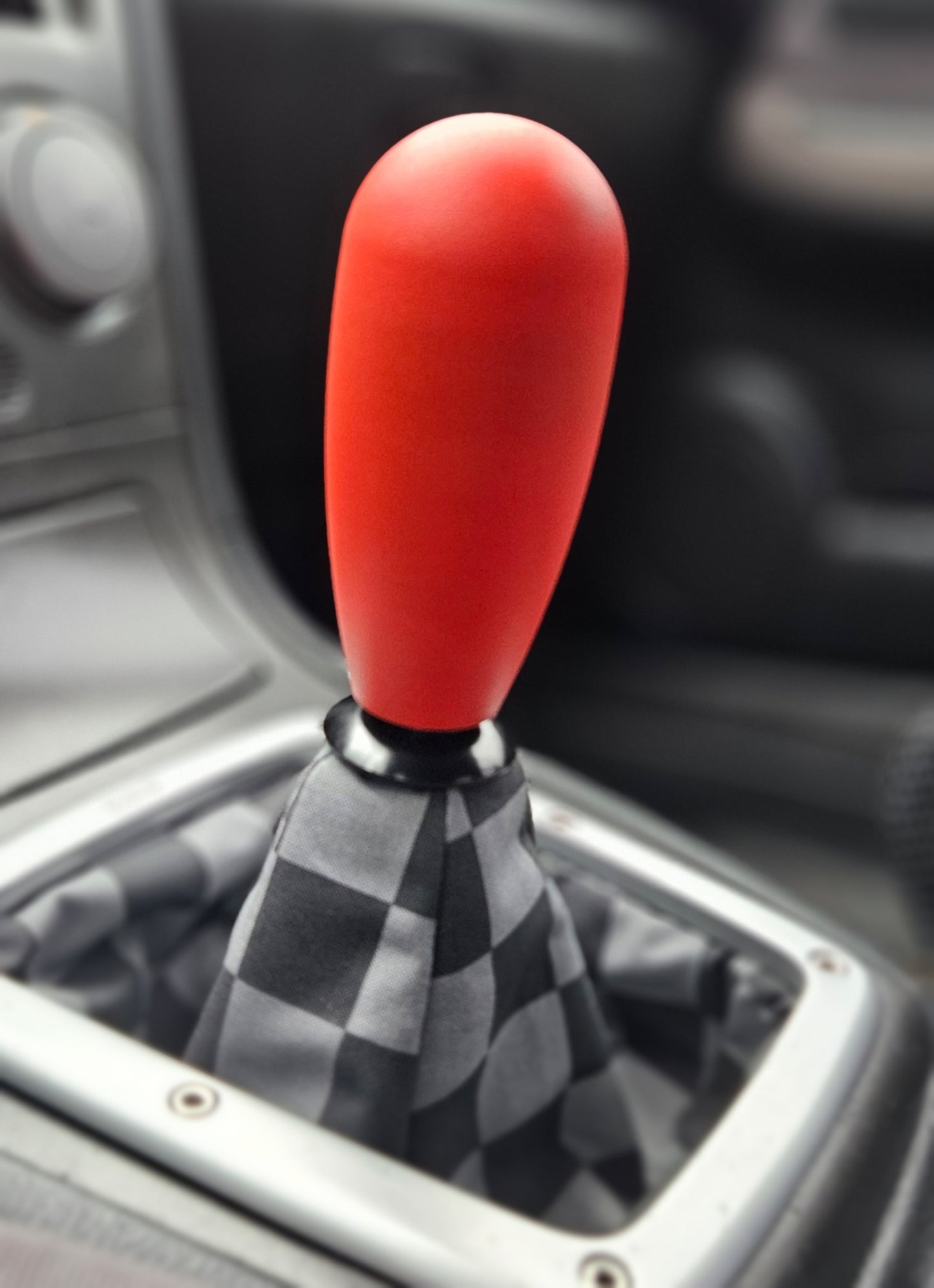 CHERRY - Red Textured Grip Universal Weighted Shift Knob