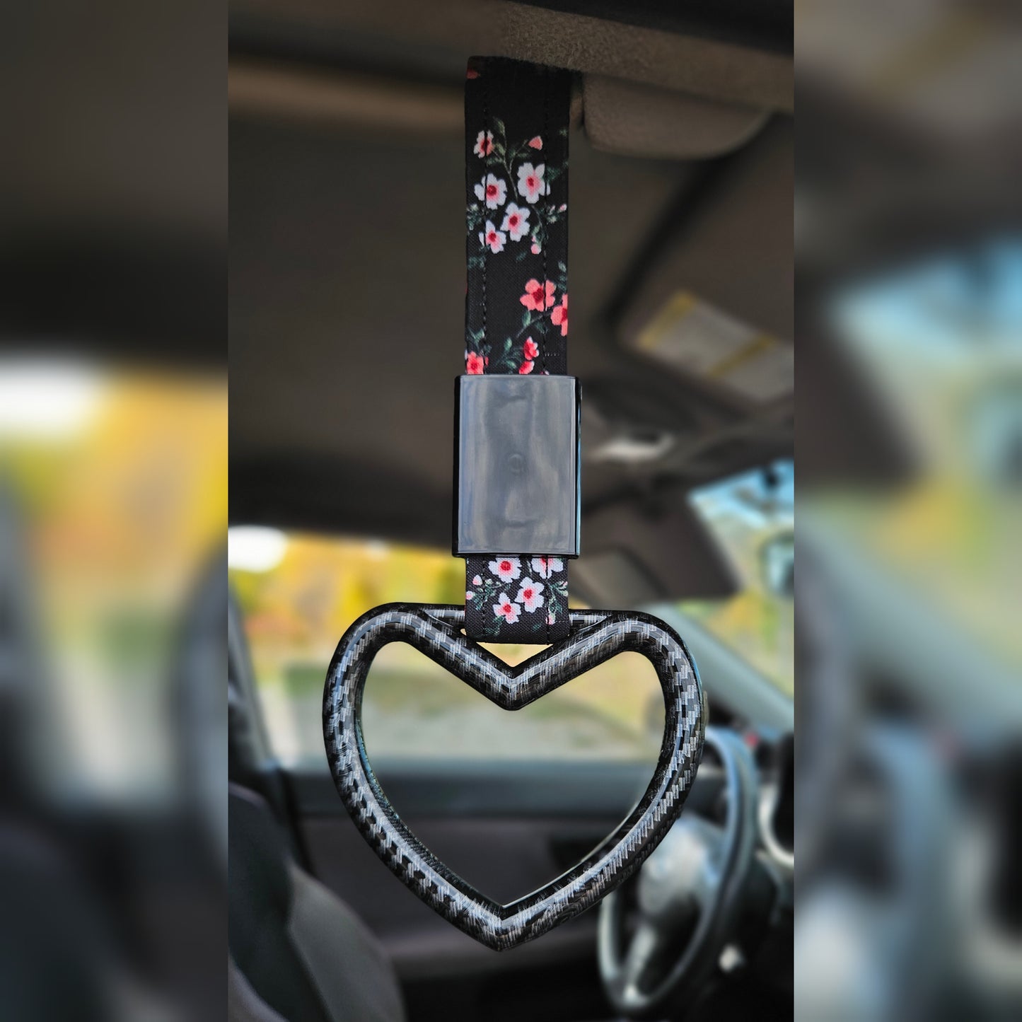 MISAKI - Black JDM Floral Blossom Tsurikawa