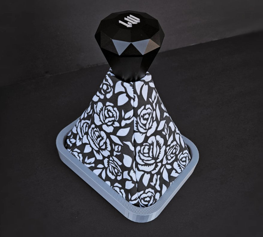 VICTORIAN ROSE - Black & White Floral Rose Universal Shift Boot