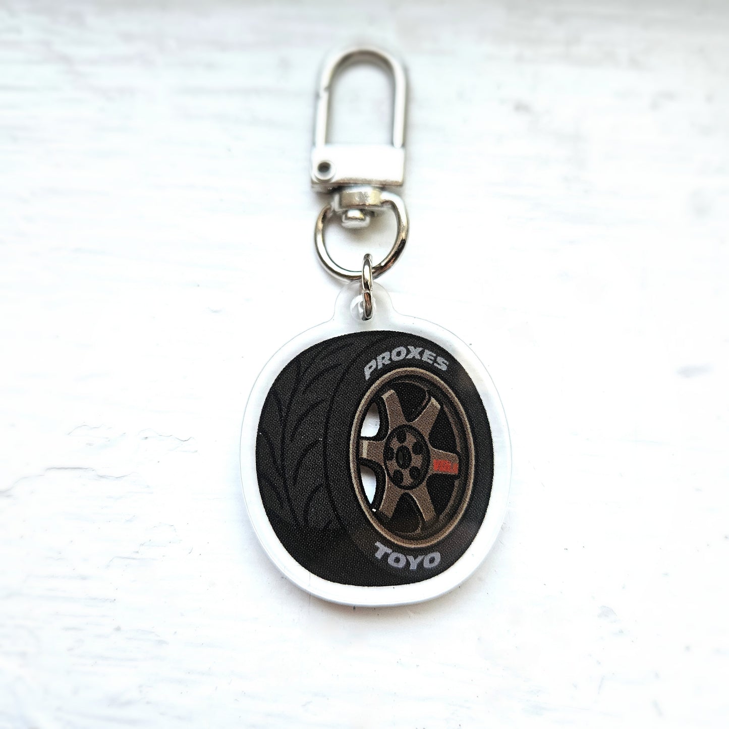 TREAD - Bronze TE37 w/ Toyo Proxes Acrylic Keychain