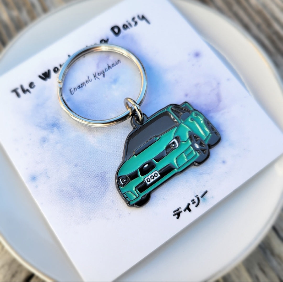 MINTY SUBIE - Cherry Blossom Subaru Keychain