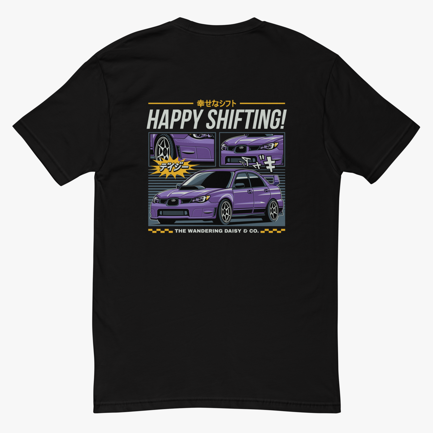 HAPPY SHIFTING!! Subaru WRX STI T-Shirt | 06-07 Hawkeye JDM Style