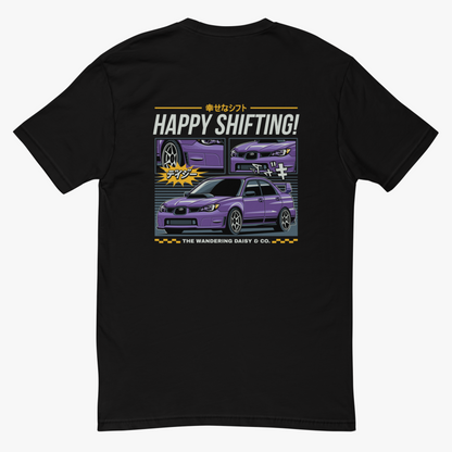 HAPPY SHIFTING!! Subaru WRX STI T-Shirt | 06-07 Hawkeye JDM Style