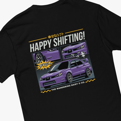 HAPPY SHIFTING!! Subaru WRX STI T-Shirt | 06-07 Hawkeye JDM Style