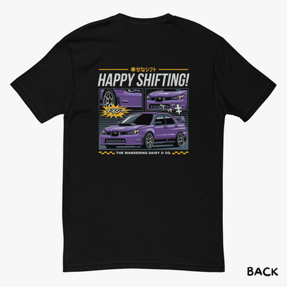 HAPPY SHIFTING!! Subaru WRX STI T-Shirt | 06-07 Hawkeye JDM Style