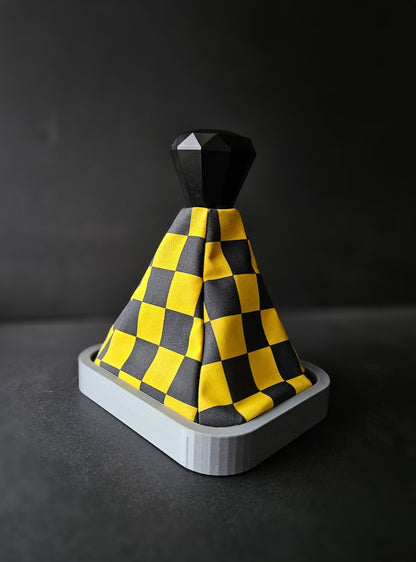 CHECKMATE Yellow Retro Shift Boot | 90s Checker Design