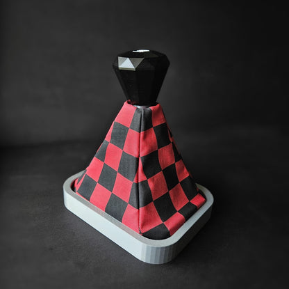 CHECKMATE Red Retro Shift Boot | 90s Checker Design | Handmade