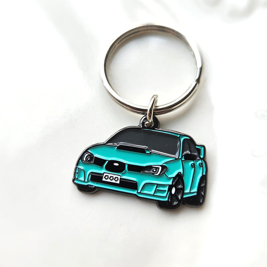 MINTY SUBIE -  Cherry Blossom Subaru Keychain