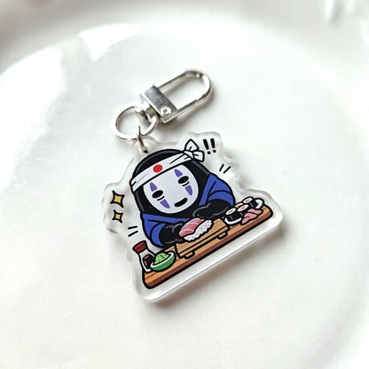 ITAMAE NO FACE - Anime Sushi Chef Keychain
