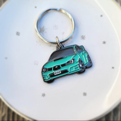 MINTY SUBIE -  Cherry Blossom Subaru Keychain