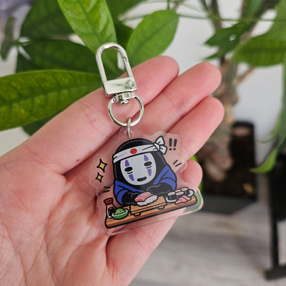 ITAMAE NO FACE - Anime Sushi Chef Keychain